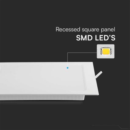Lámpara empotrable LED LED/18W/230V 22x22 cm 4000K blanco