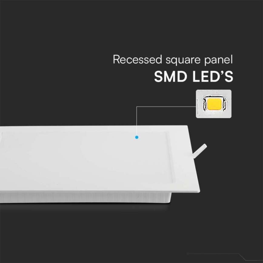 Lámpara empotrable LED LED/18W/230V 22x22 cm 4000K blanco
