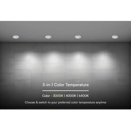 Lámpara empotrable LED LED/24W/230V 3000/4000/6400K ø 13,5 cm blanco