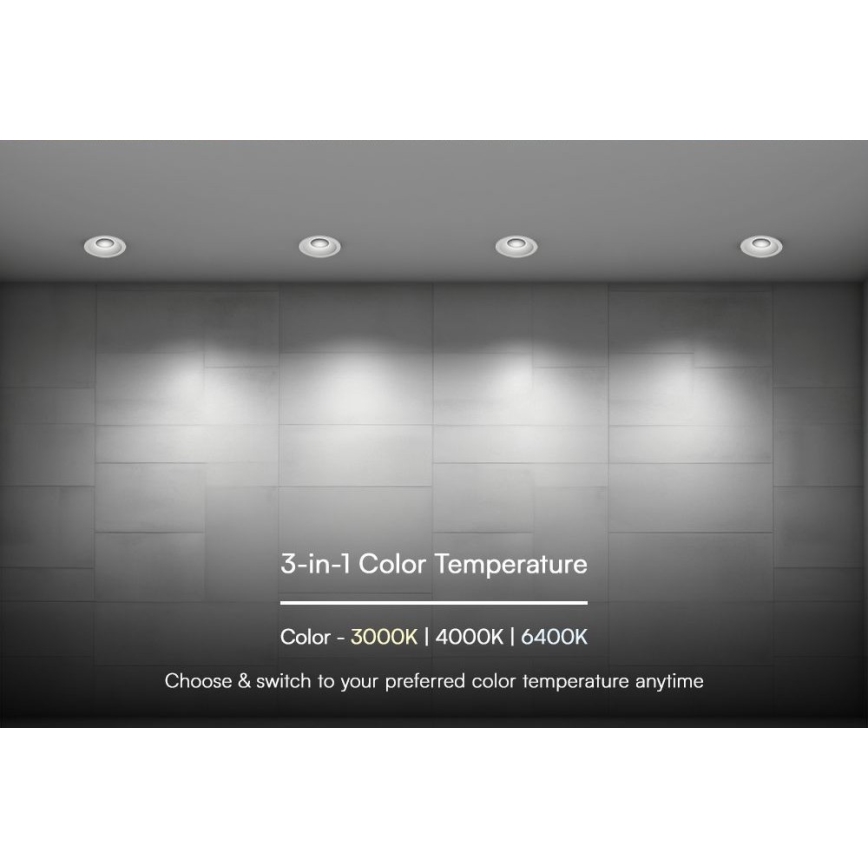 Lámpara empotrable LED LED/24W/230V 3000/4000/6400K ø 13,5 cm blanco