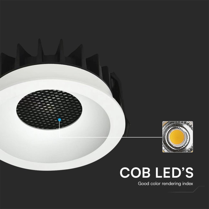 Lámpara empotrable LED LED/24W/230V 3000/4000/6400K ø 13,5 cm blanco