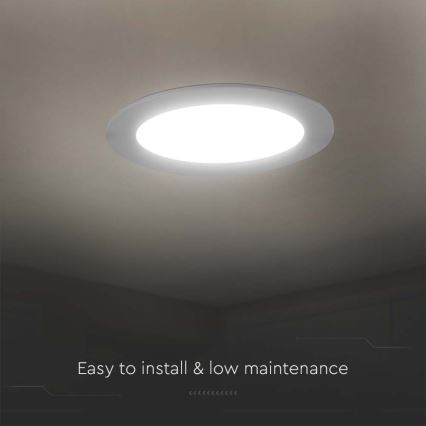 Lámpara empotrable LED LED/3W/230V diá. 9,5 cm 4000K blanco