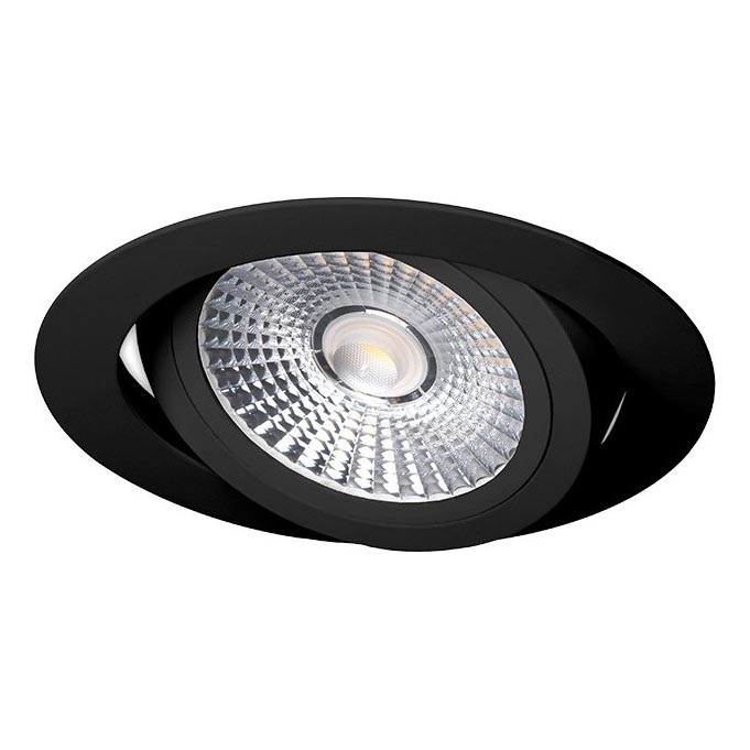 Lámpara empotrable LED LED/6W/230V 3000K diá. 8,5 cm negro