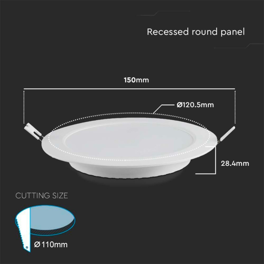 Lámpara empotrable LED LED/6W/230V diá. 12 cm 3000K blanco