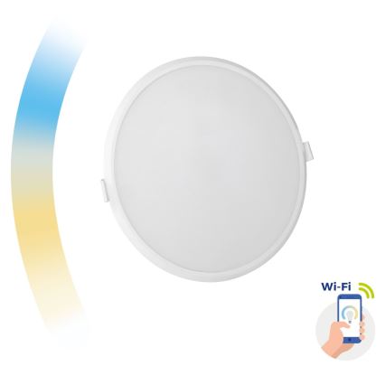 Lámpara empotrable LED regulable ALGINE LED/22W/230V Wi-Fi Tuya redondo