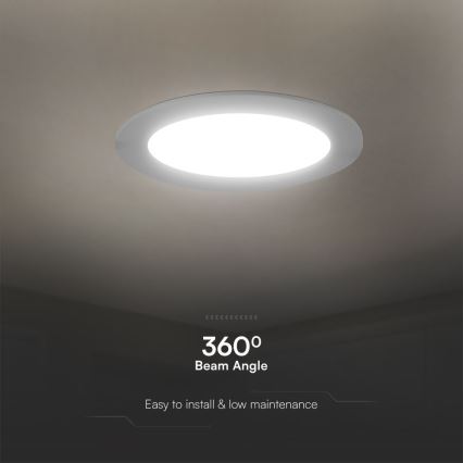 Lámpara empotrable LED SAMSUNG CHIP LED/18W/230V 3000K diá. 22 cm blanco