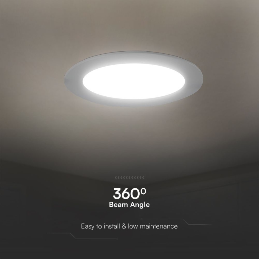 Lámpara empotrable LED SAMSUNG CHIP LED/18W/230V 3000K diá. 22 cm blanco