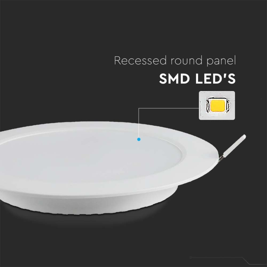Lámpara empotrable LED SAMSUNG CHIP LED/18W/230V 3000K diá. 22 cm blanco
