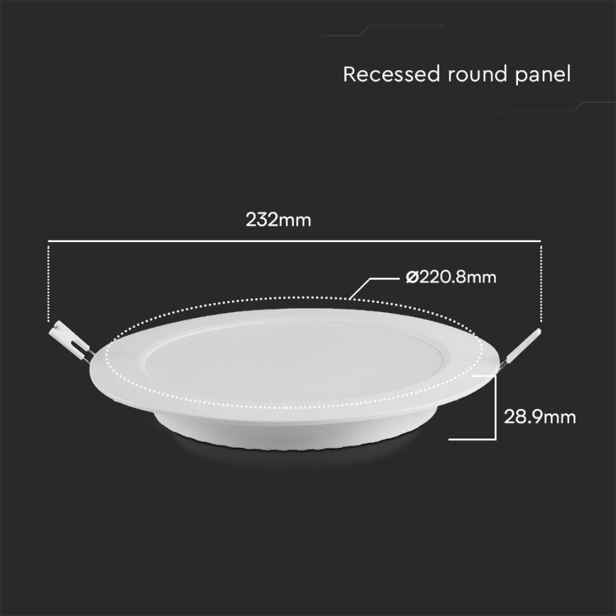 Lámpara empotrable LED SAMSUNG CHIP LED/18W/230V 3000K diá. 22 cm blanco
