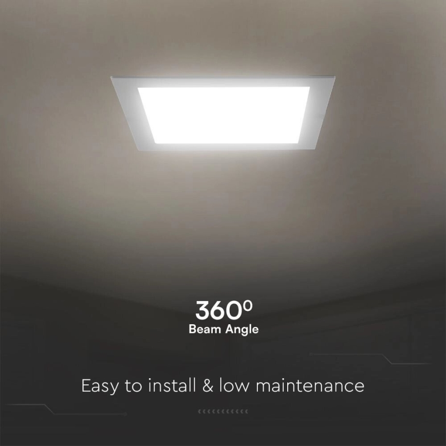 Lámpara empotrable LED SAMSUNG CHIP LED/18W/230V 4000K 22x22 cm blanco
