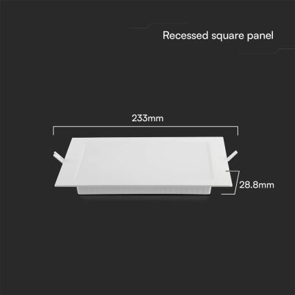 Lámpara empotrable LED SAMSUNG CHIP LED/18W/230V 4000K 22x22 cm blanco