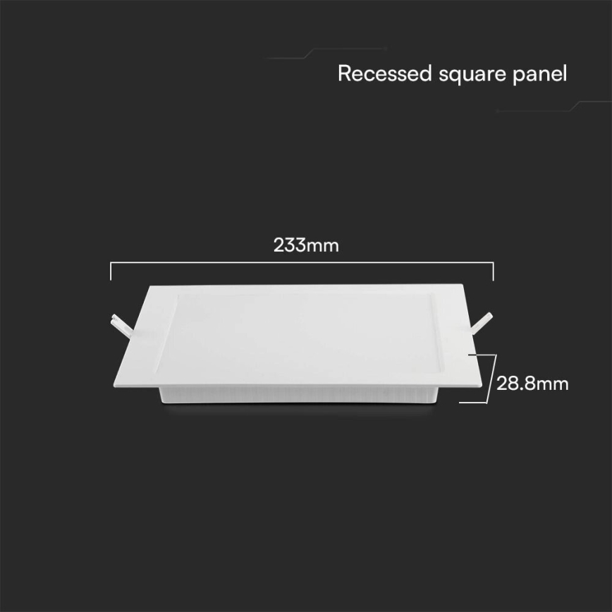Lámpara empotrable LED SAMSUNG CHIP LED/18W/230V 6500K 22x22 cm blanco