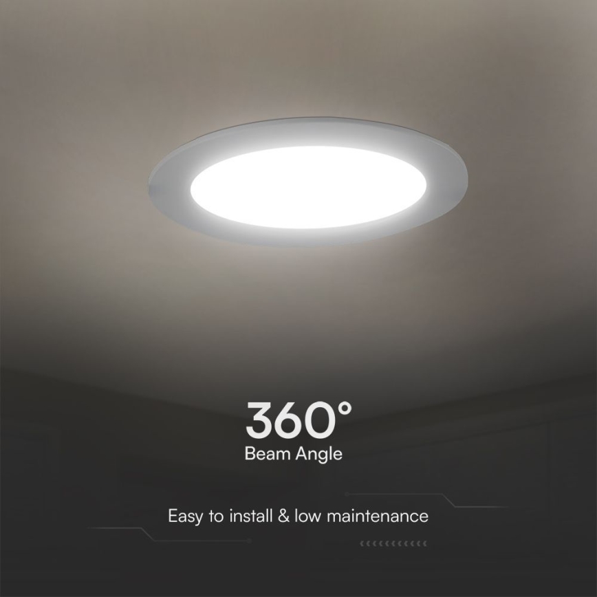 Lámpara empotrable LED SAMSUNG CHIP LED/18W/230V 6500K diá. 22 cm blanco