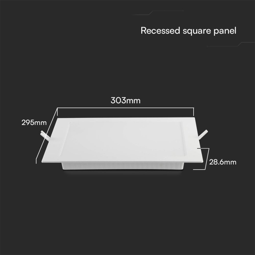 Lámpara empotrable LED SAMSUNG CHIP LED/24W/230V 3000K 29,5x29,5 cm blanco