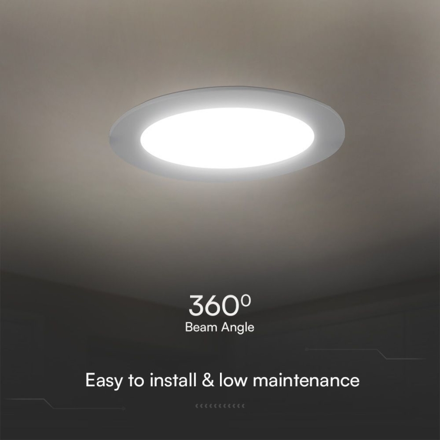 Lámpara empotrable LED SAMSUNG CHIP LED/24W/230V 3000K diá. 29,4 cm blanco