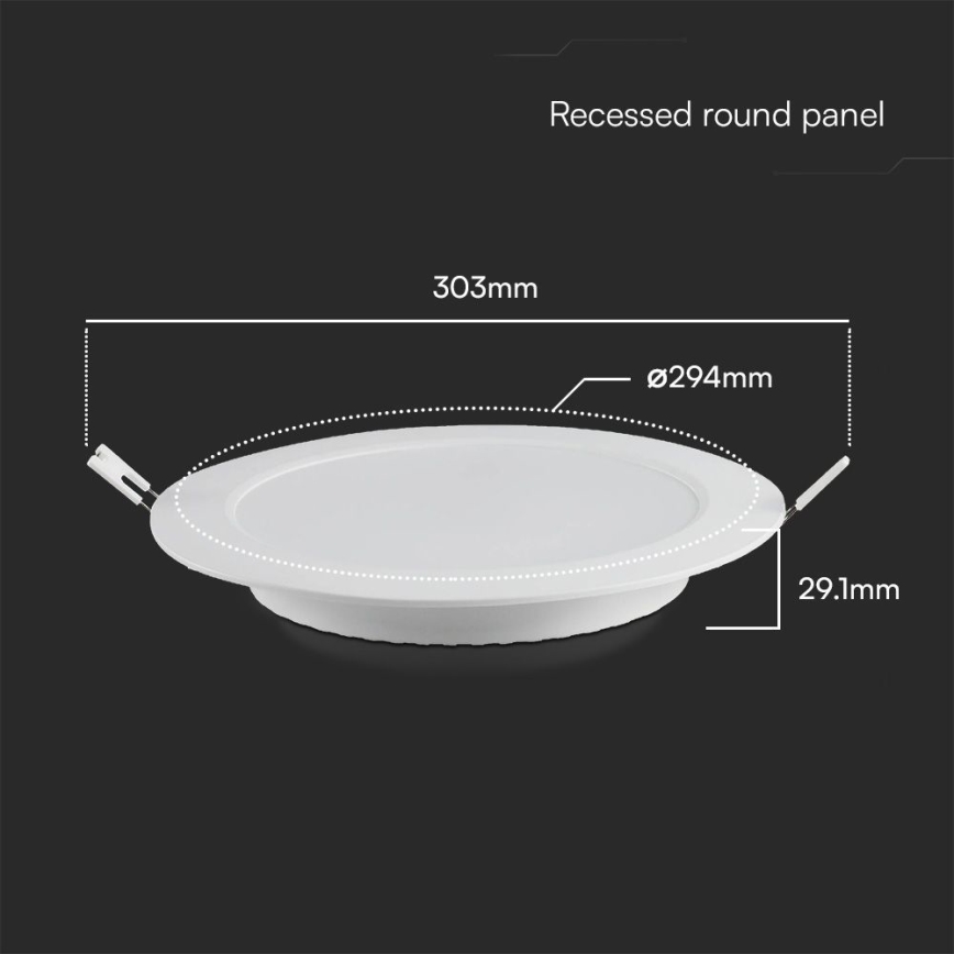 Lámpara empotrable LED SAMSUNG CHIP LED/24W/230V 3000K diá. 29,4 cm blanco