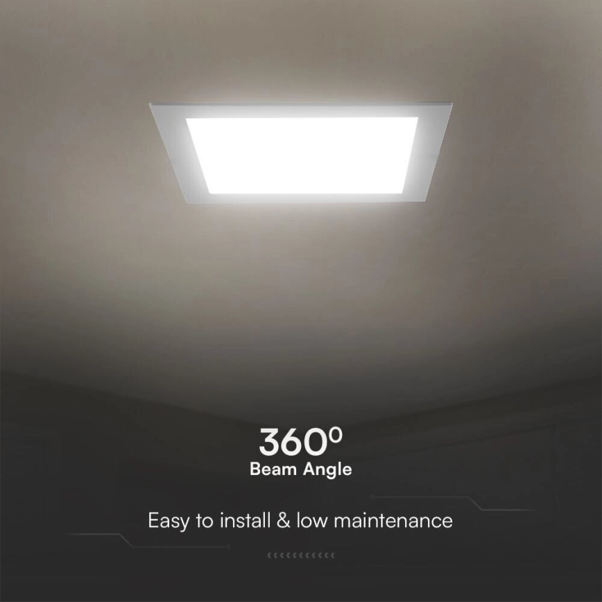 Lámpara empotrable LED SAMSUNG CHIP LED/24W/230V 4000K 29,5x29,5 cm blanco