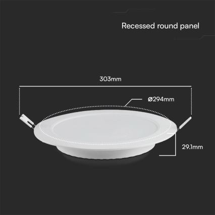Lámpara empotrable LED SAMSUNG CHIP LED/24W/230V 4000K diá. 29,4 cm blanco