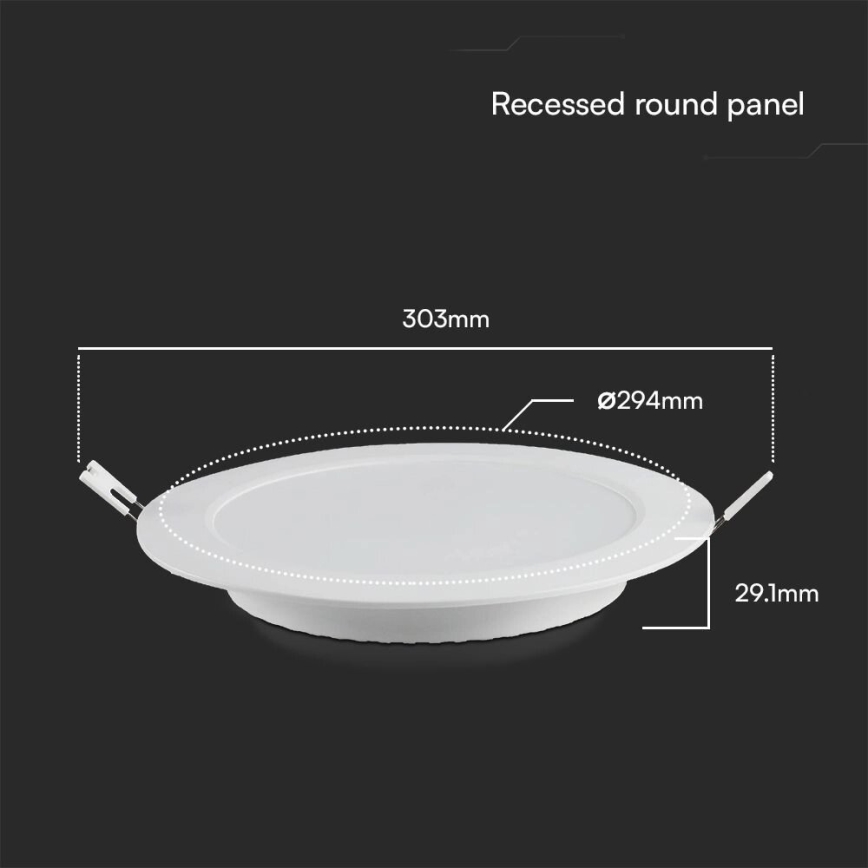 Lámpara empotrable LED SAMSUNG CHIP LED/24W/230V 4000K diá. 29,4 cm blanco