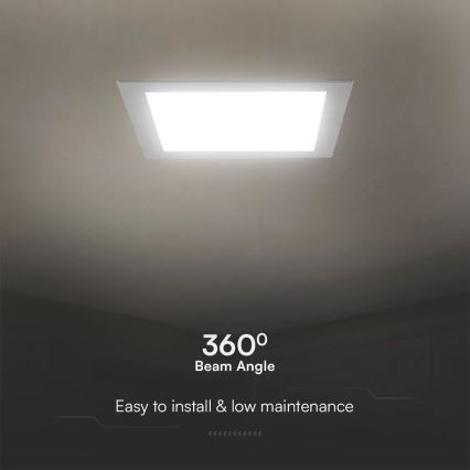 Lámpara empotrable LED SAMSUNG CHIP LED/24W/230V 6500K 29,5x29,5 cm blanco
