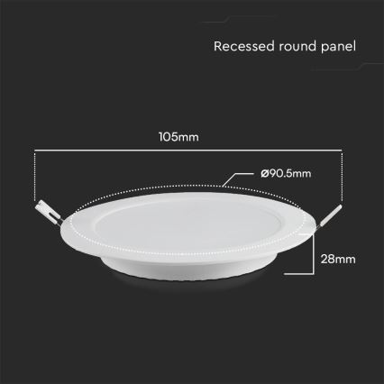 Lámpara empotrable LED SAMSUNG CHIP LED/3W/230V 3000K diá. 9,5 cm blanco