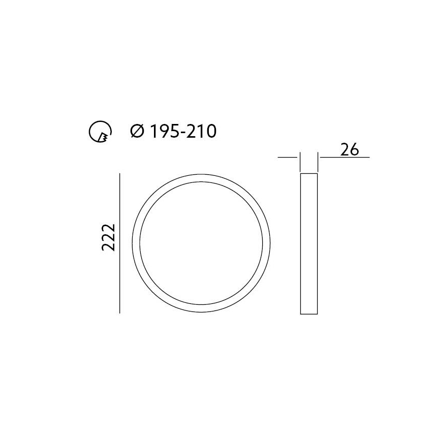 Lámpara empotrable LED SIGARO PT LED/18W/230V 4000K IP40