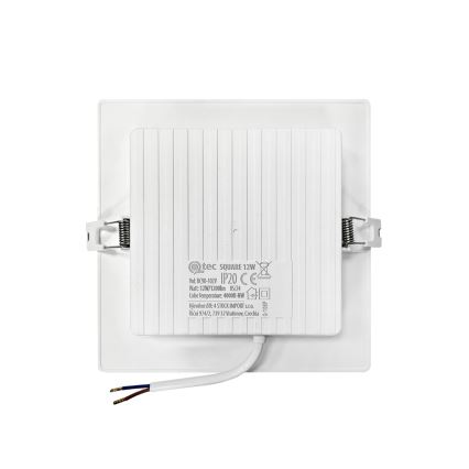Lámpara empotrable LED SQUARE LED/12W/230V 4000K 17x17 cm blanco