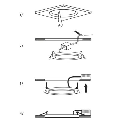 Lámpara empotrable LED SQUARE LED/15W/230V 4200K 18,8x18,8 cm blanco