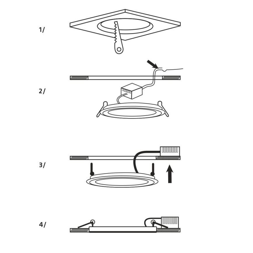 Lámpara empotrable LED SQUARE LED/15W/230V 4200K 18,8x18,8 cm blanco