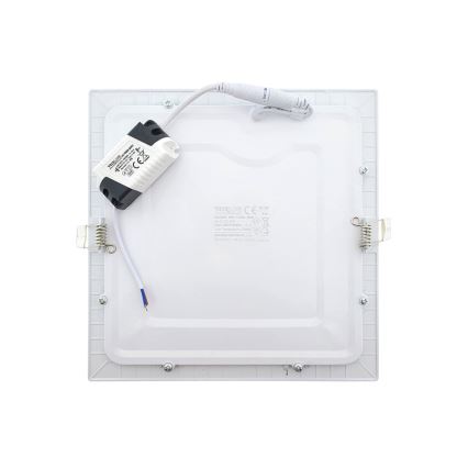 Lámpara empotrable LED SQUARE LED/18W/230V 2700K 22x22 cm blanco