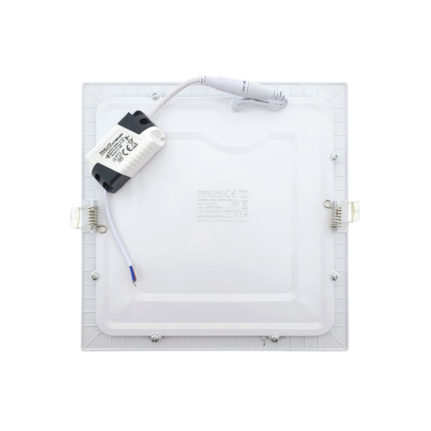 Lámpara empotrable LED SQUARE LED/18W/230V 2700K 22x22 cm blanco