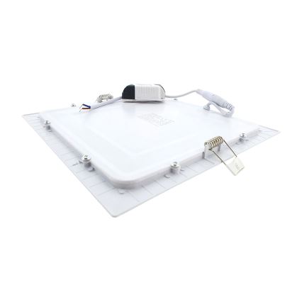 Lámpara empotrable LED SQUARE LED/18W/230V 2700K 22x22 cm blanco