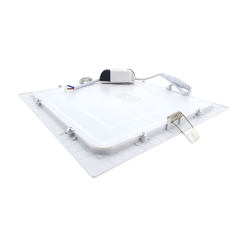 Lámpara empotrable LED SQUARE LED/18W/230V 2700K 22x22 cm blanco
