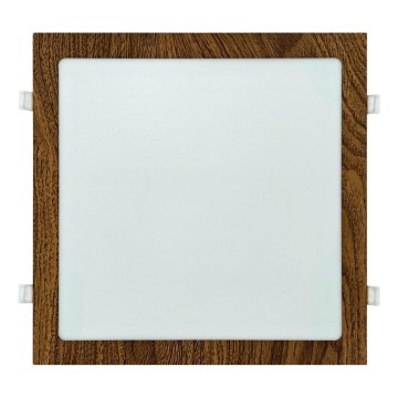 Lámpara empotrable LED SQUARE LED/24W/230V 4200K 29,2x29,2 cm marrón