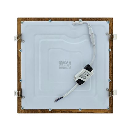 Lámpara empotrable LED SQUARE LED/24W/230V 4200K 29,2x29,2 cm marrón