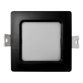 Lámpara empotrable LED SQUARE LED/3W/230V 4000K 9x9 cm negro