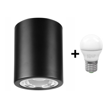 Lámpara empotrable LED TACO 1xE27/15W/230V negra