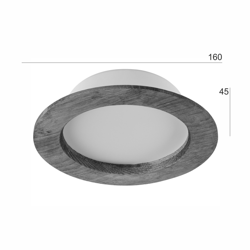 Lámpara empotrable LED WOODY SPOT LED/12,5W/230V 3000K roble ø 16 cm