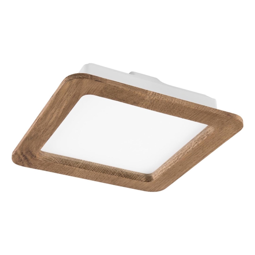 Lámpara empotrable LED WOODY SPOT LED/17W/230V 3000K nogal 18,5x18,5 cm