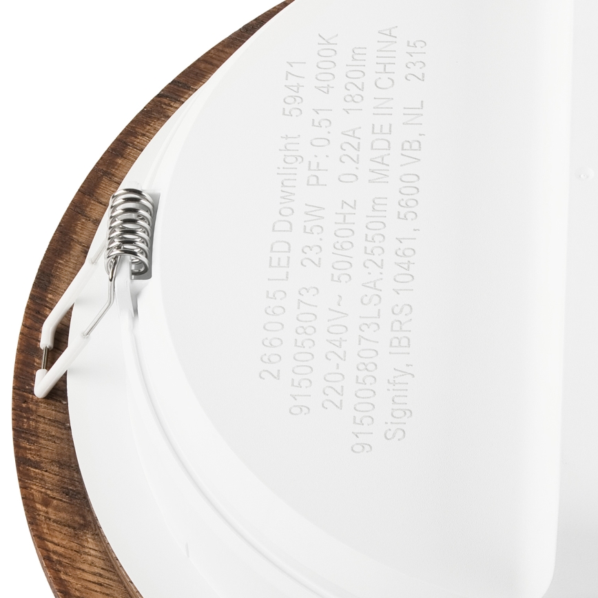 Lámpara empotrable LED WOODY SPOT LED/23,5W/230V 4000K cereza ø 23,5 cm
