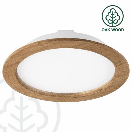 Lámpara empotrable LED WOODY SPOT LED/23,5W/230V 4000K nogal ø 23,5 cm