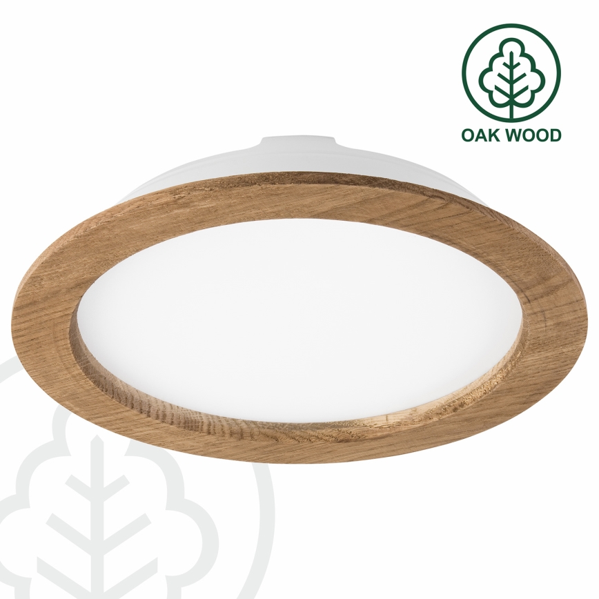 Lámpara empotrable LED WOODY SPOT LED/23,5W/230V 4000K nogal ø 23,5 cm