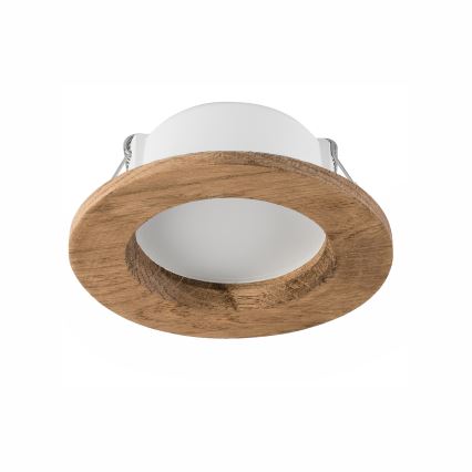 Lámpara empotrable LED WOODY SPOT LED/5,5W/230V 4000K nogal ø 10 cm