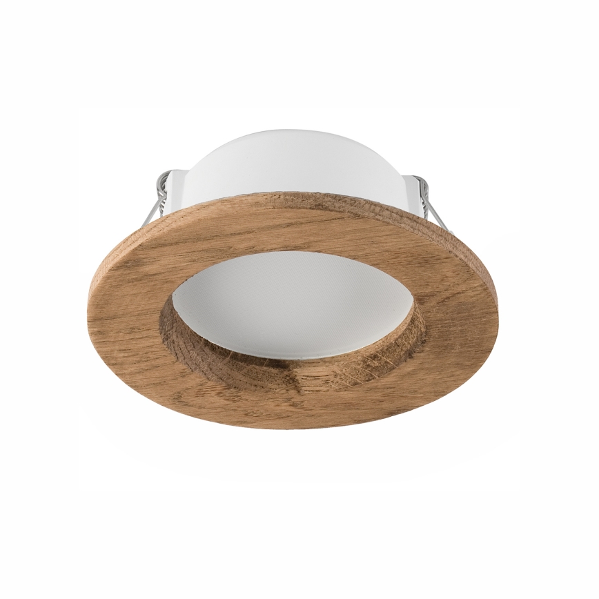 Lámpara empotrable LED WOODY SPOT LED/5,5W/230V 4000K nogal ø 10 cm