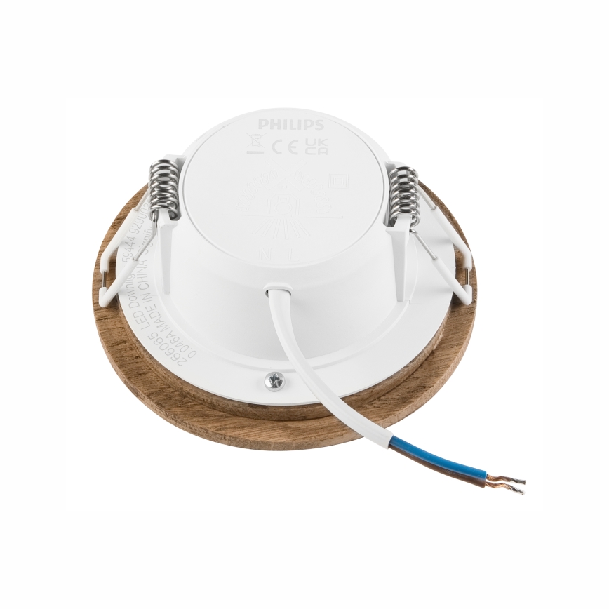 Lámpara empotrable LED WOODY SPOT LED/5,5W/230V 4000K nogal ø 10 cm