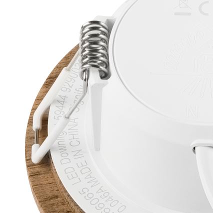 Lámpara empotrable LED WOODY SPOT LED/5,5W/230V 4000K nogal ø 10 cm