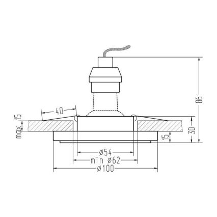 Lámpara empotrada EYE 1xGU10/35W/230V