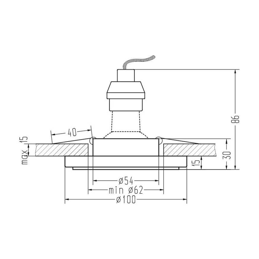 Lámpara empotrada EYE 1xGU10/35W/230V