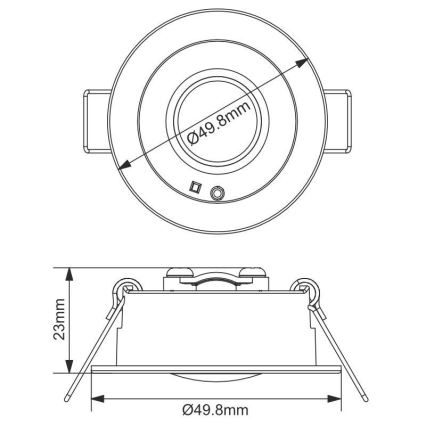 Lámpara empotrada LED de emergencia LED/1,2W/230V 6000K