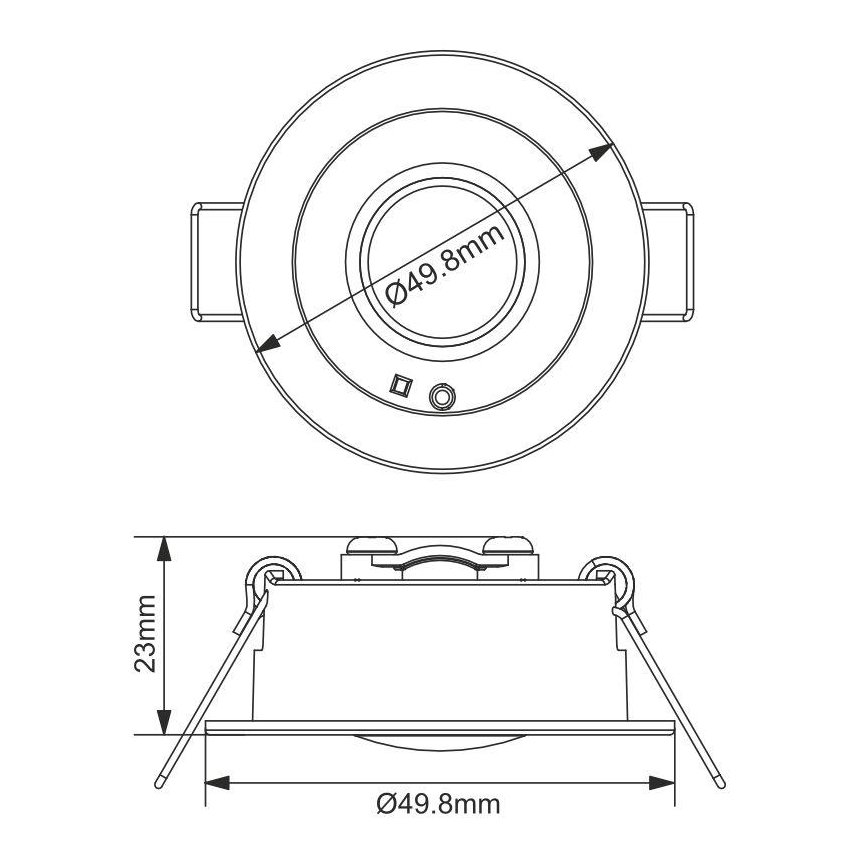Lámpara empotrada LED de emergencia LED/1,2W/230V 6000K